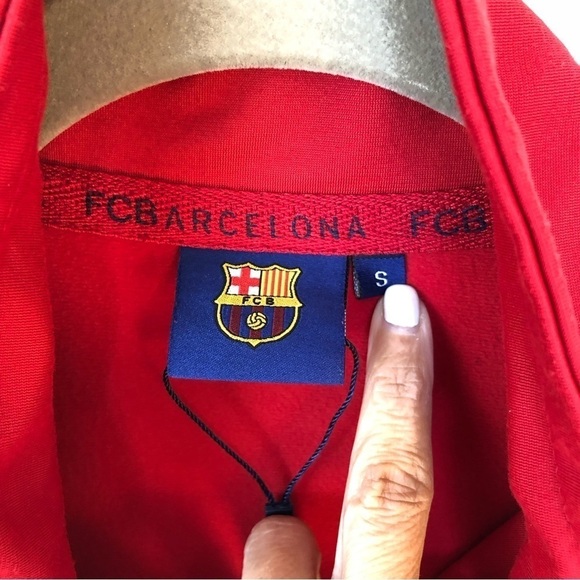 Fc Barcelona blue & red zip up racing style jacket S - Picture 2 of 11